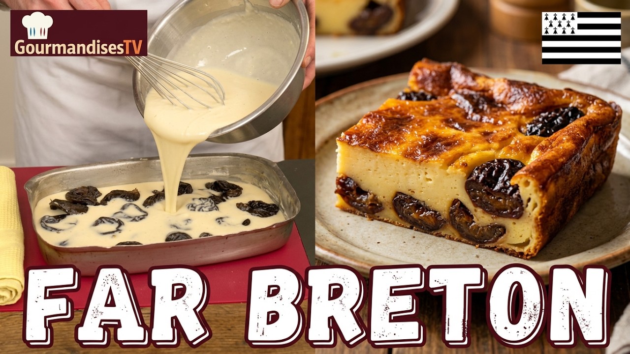VÉRITABLE FAR Breton aux pruneaux de la Mère Mitraille, sans alcool sur Gourmandises TV
