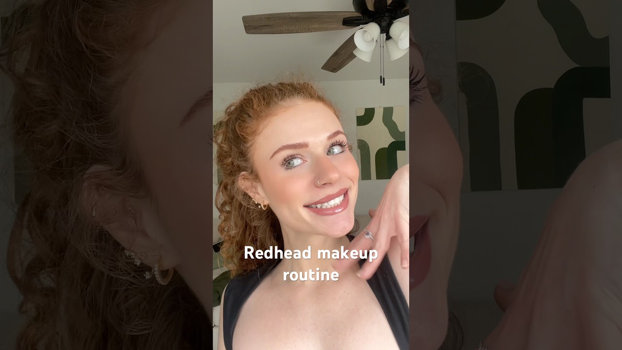 Makeup routine for redheads!! #curlyqueen #redheaddays #makeupforredheads #redhairgirl