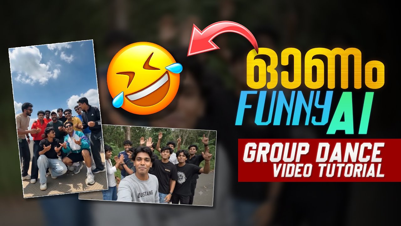 ONAM TRENDING AI-GENERATED ONAM GROUP DANCE VIDEO EDITING 🤣🤣 | ONAM TRENDING TUTORIAL | ASIF OMAR