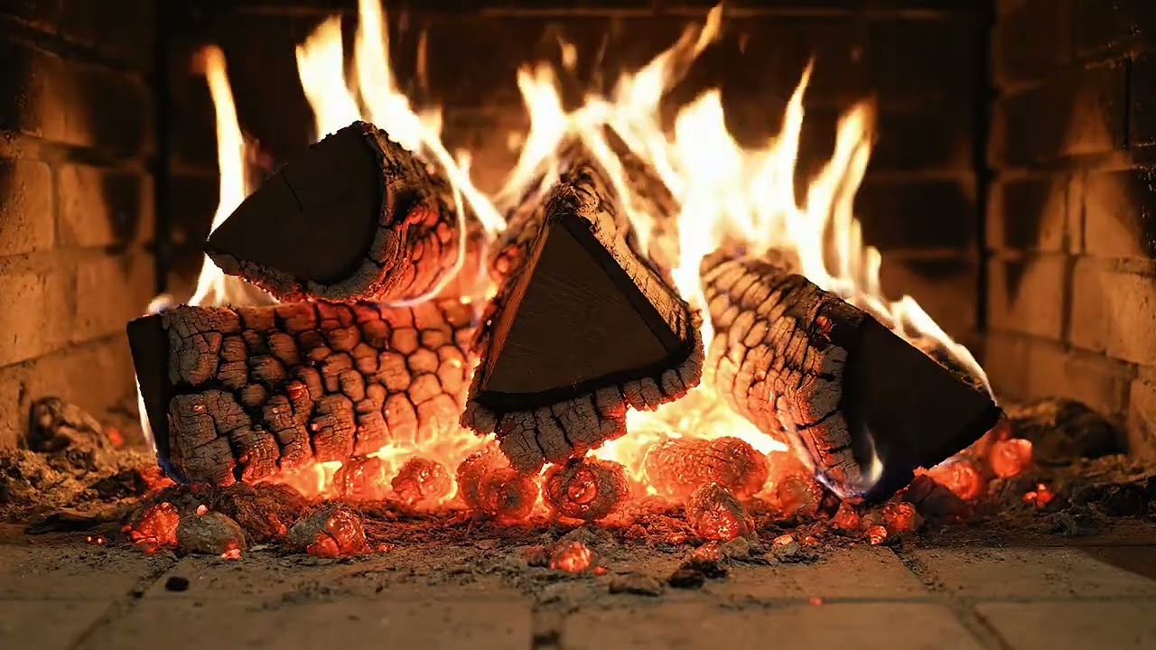 ￼ A calm moment with a burning fireplace | The Ember Lounge