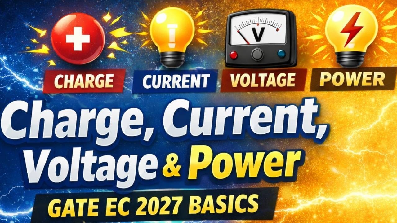 Charge, Current, Voltage & Power | GATE EC 2027 Basics