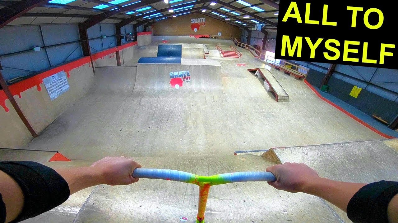 SCOOTER TRICKS AT AWESOME INDOOR SKATEPARK!