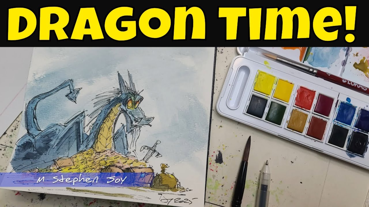 Dragon Hoard For #ttrpg #watercolor #sketch