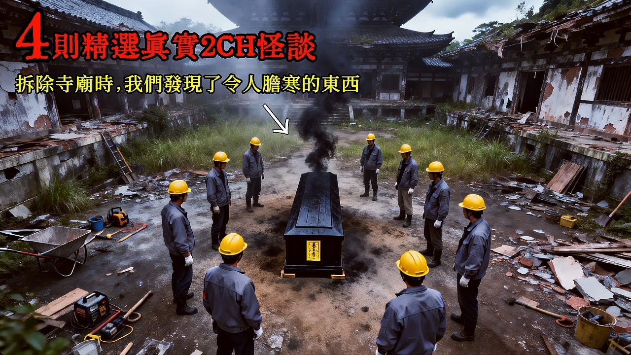 4則精選真實2CH怪談：我是一名建築工人，我們在拆除寺廟時發現了一個木箱，打開之後，裡面躺著讓我這輩子都雙腿發軟的存在 #睡前故事 #怪談朗讀 #恐怖故事 #日本恐怖實話