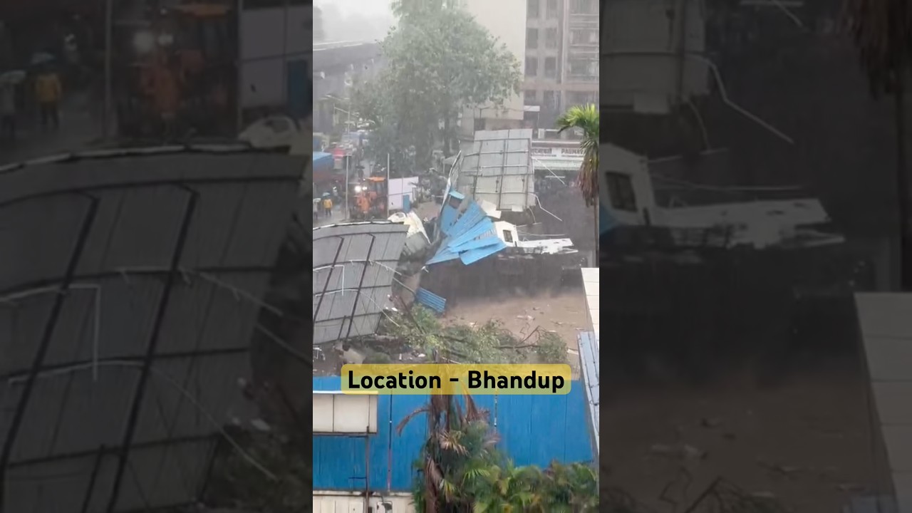 Mumbai Rain | Bhandup Landslide | Heavy Rain | #monsoon #landslide