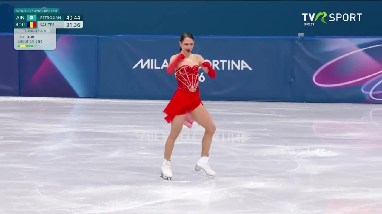 #MilanoCorina2026: Julia Sauter – evoluţia în prgramul scurt din competiţia de patinaj artistic