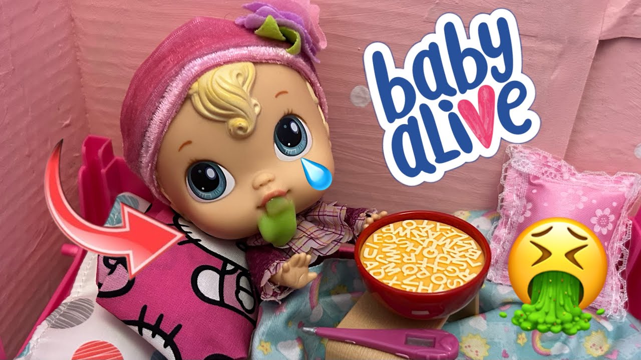 NEW Baby alive crib life doll gets Sick and throws up! 🤮
