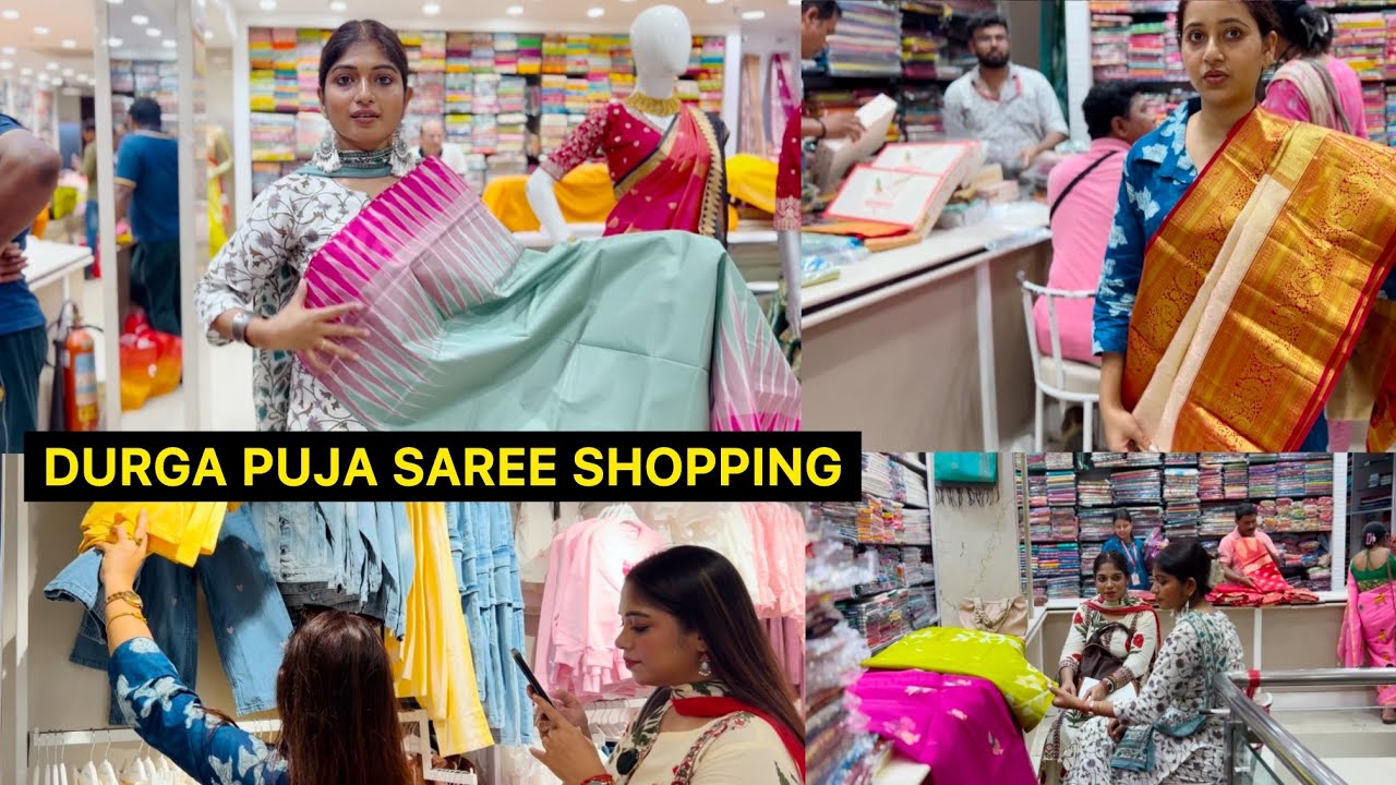 দুর্গাপুজোর শাড়ি কিনতে সকলেমিলে গেলাম কাঁচরাপাড়া… মন ভরে শপিং আর জমিয়ে খাওয়াদাওয়া… 🎊🛍️💃🏻