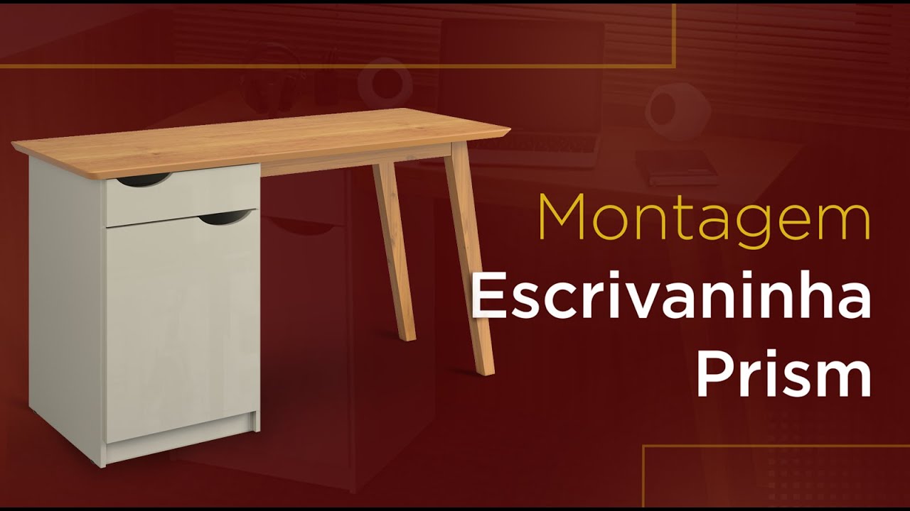 Como Montar Escrivaninha Prism - Patrimar Móveis