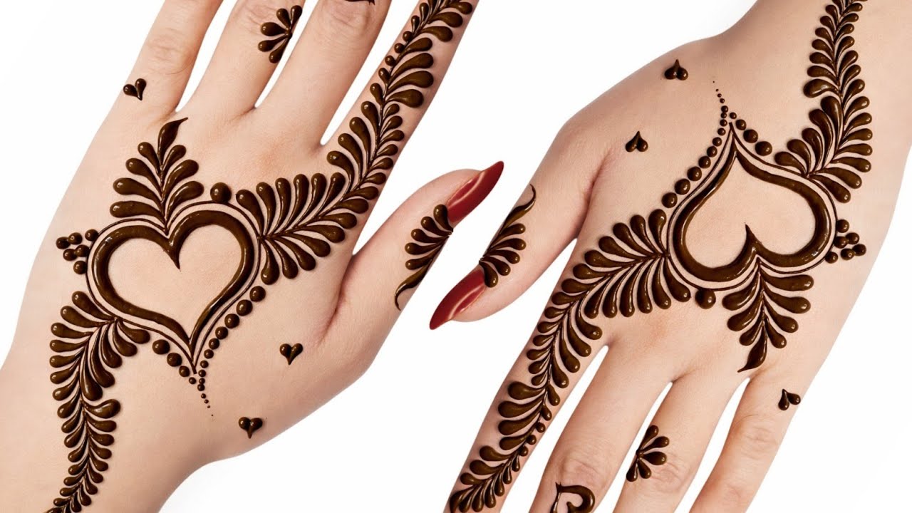 Valentine Day Special Simple ♥ Heart Mehndi design | Mehandi Design Simple | Mehndi Design |mehndi