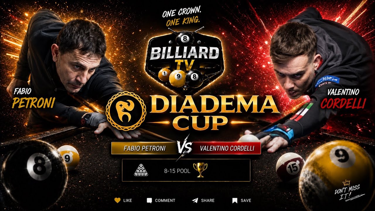 CORDELLI VALENTINO VS FABIO PETRONI DIDEMA CUP BILLIARD TV