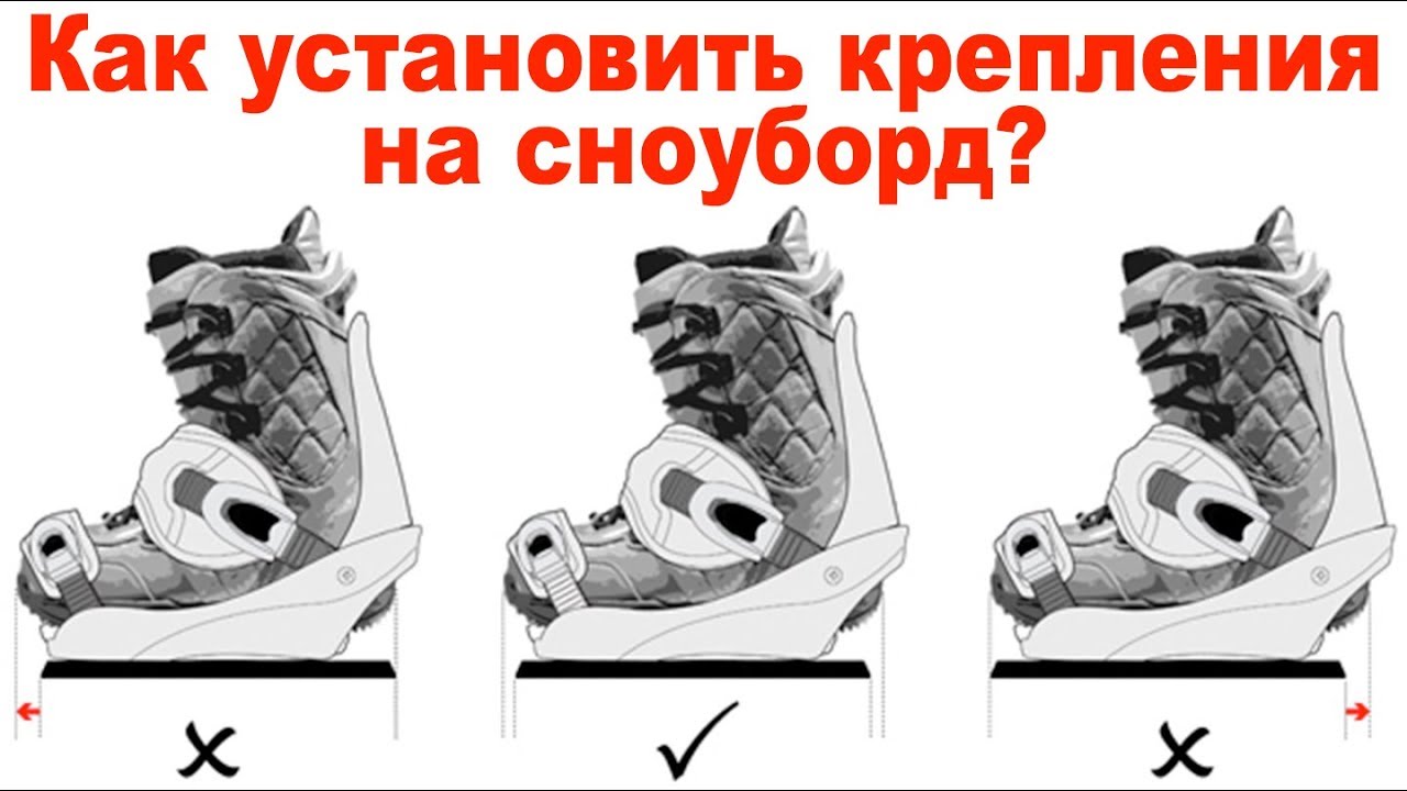 Установка креплений на сноуборд!