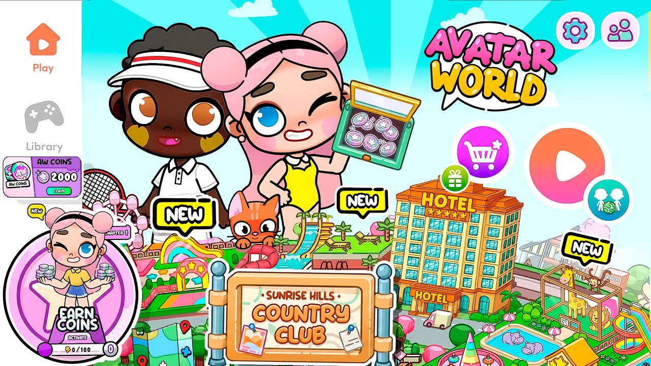 NUEVAS UBICACIONES + NUEVAS MONEDAS GRATIS en el NUEVO MAPA🤩🎉en Avatar World NUEVA ACTUALIZACION