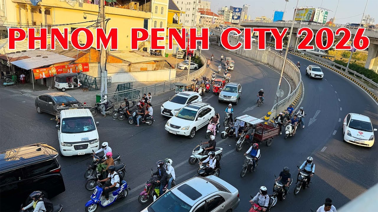 In Phnom Penh 2026 terrible Massive Traffic view In City