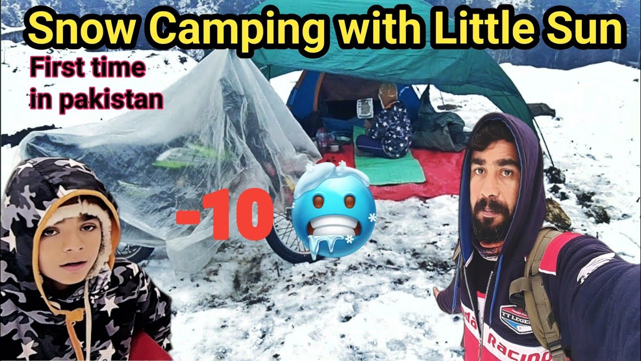 night camping in snow  | Winter night camping Kashmir