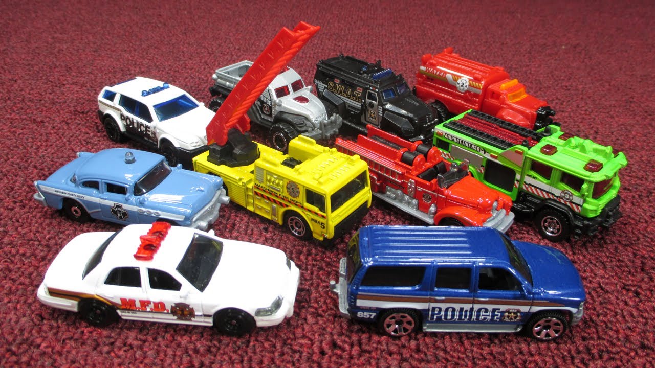 Matchbox Fire And Police 5-Packs Crime Squad And Fire Command