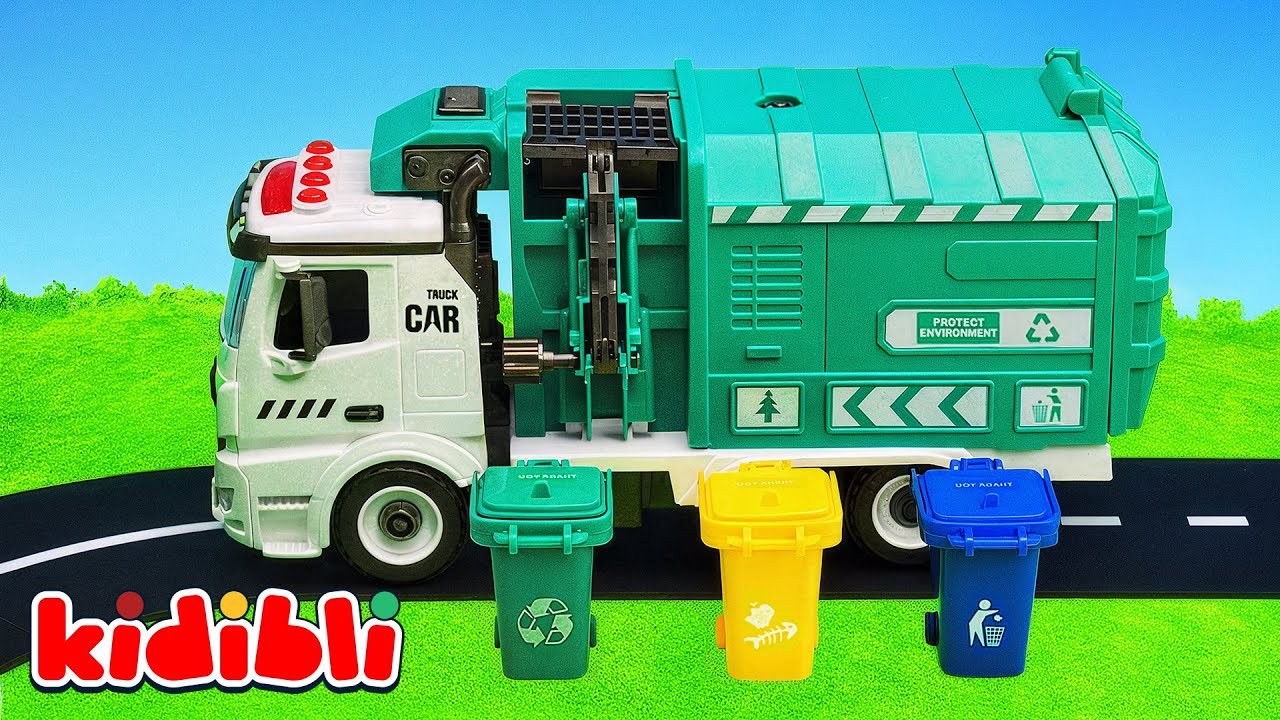 Dzieci Bawią się Śmieciarką! 🚛 Sprzątają i Segregują Śmieci w Mieście | Edukacja i Zabawa | Kidibli