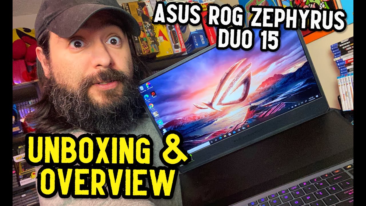 Asus ROG Zephyrus Duo 15 review - DUAL SCREEN LAPTOP!  - UNBOXING & Overview! | 8-Bit Eric