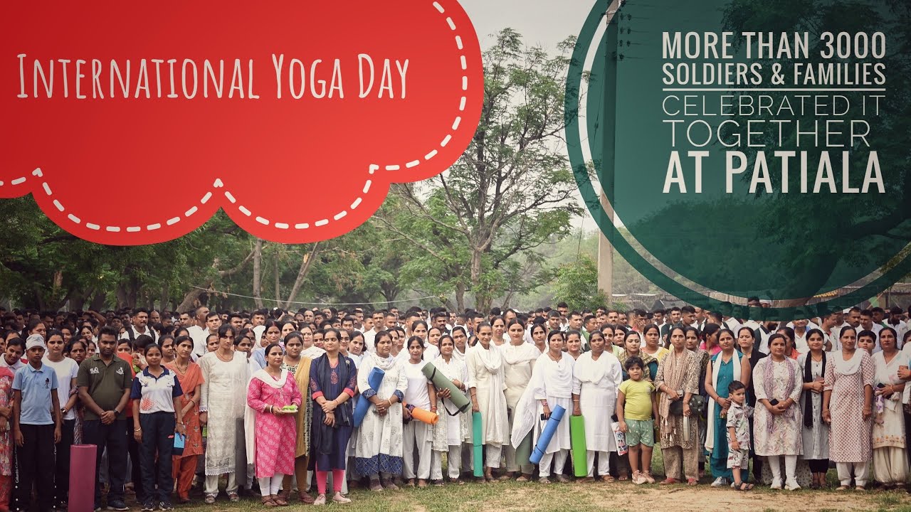 International Yoga Day | 3000+ Soldiers and family members I Patiala Military Station | #army #yoga