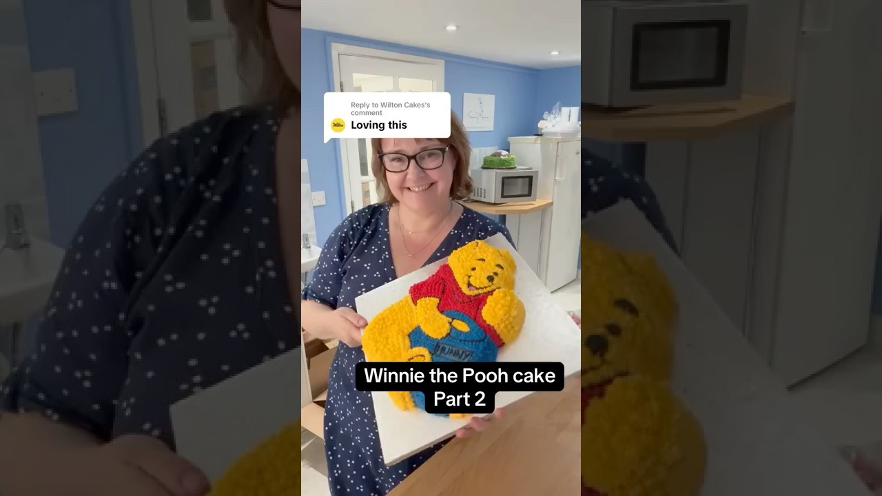 Winnie the Pooh Cake Part 2 ​@wilton #fyp #cakedecorating #winniethepoohthemecake #cake