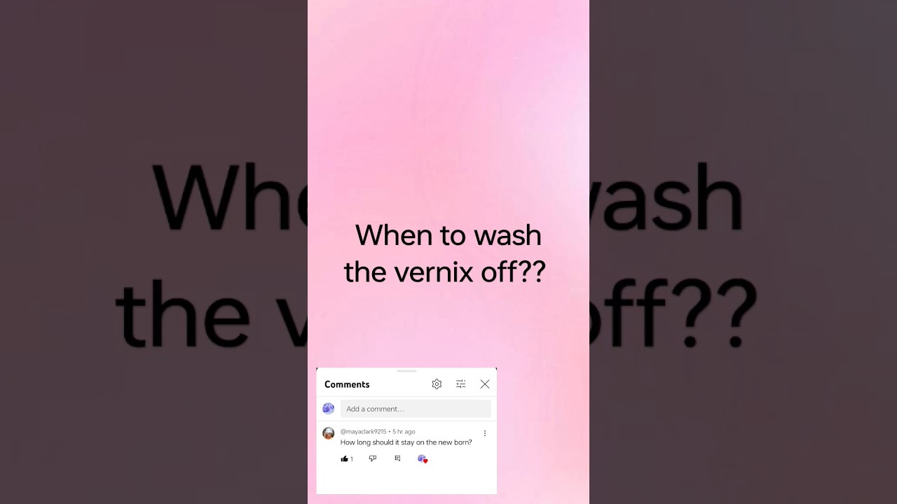How long🤔we can leave vernix on baby🥰 after birth🩵😇??#shorts #youtubeshorts