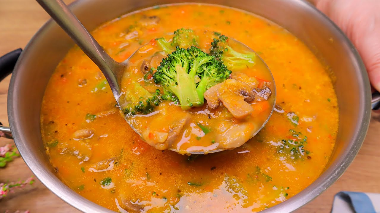 Diese Pilze Suppe mit Brokkoli ist ein starker Fatburner! Den Körper reinigen und abnehmen!