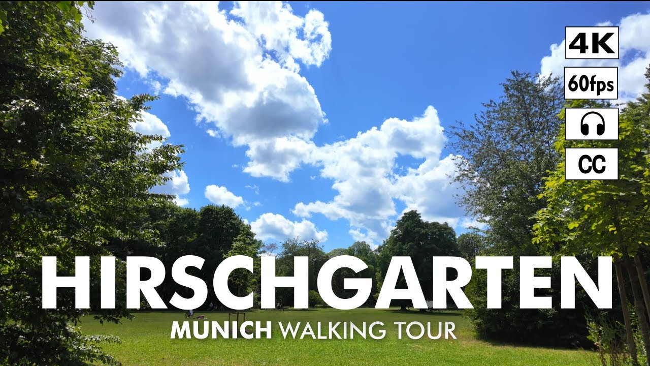 Summer Paths in Hirschgarten - Walking Tour with Magdalenenfest in Munich | 4K Munich Walking Tour