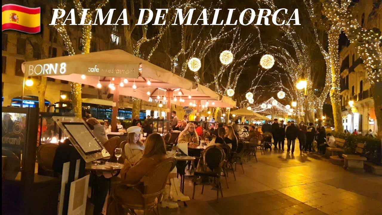 🇪🇸 Palma de Mallorca 📷 Christmas lights🌲Walking tour from Paseo del Borne to Cathedral | November 26