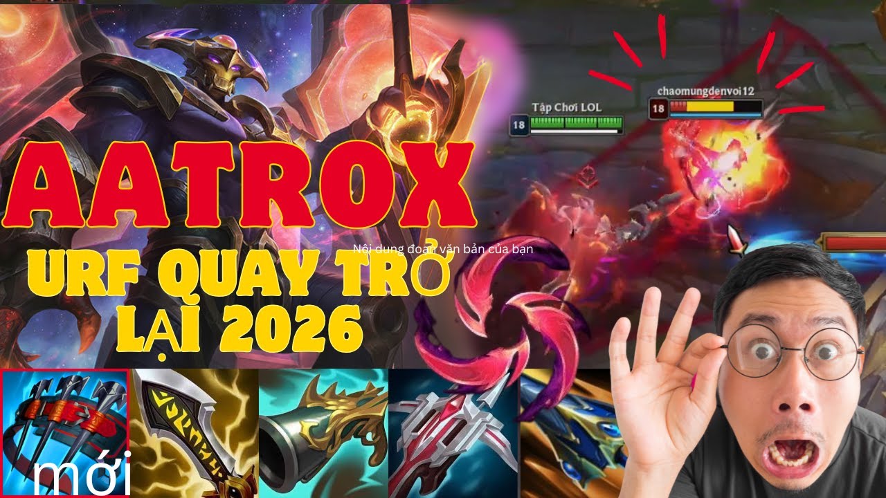 🔥 URF quay trở lại 2026 và lần này Aatrox thực sự trở thành cơn ác mộng với trang bị mới – oneshot!