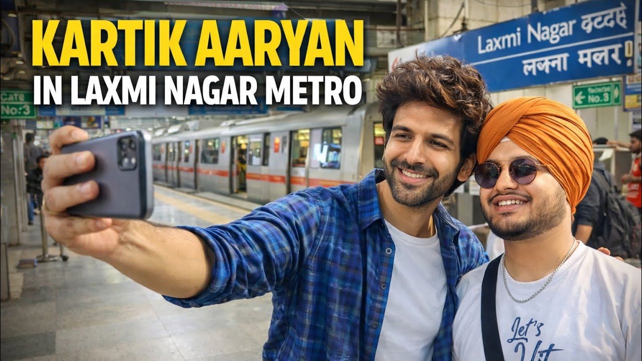 Met 👀 Kartik Aryan Today | Shooting 📸 in Laxmi nagar | #castudents #kartikaryan #shootingmovie 