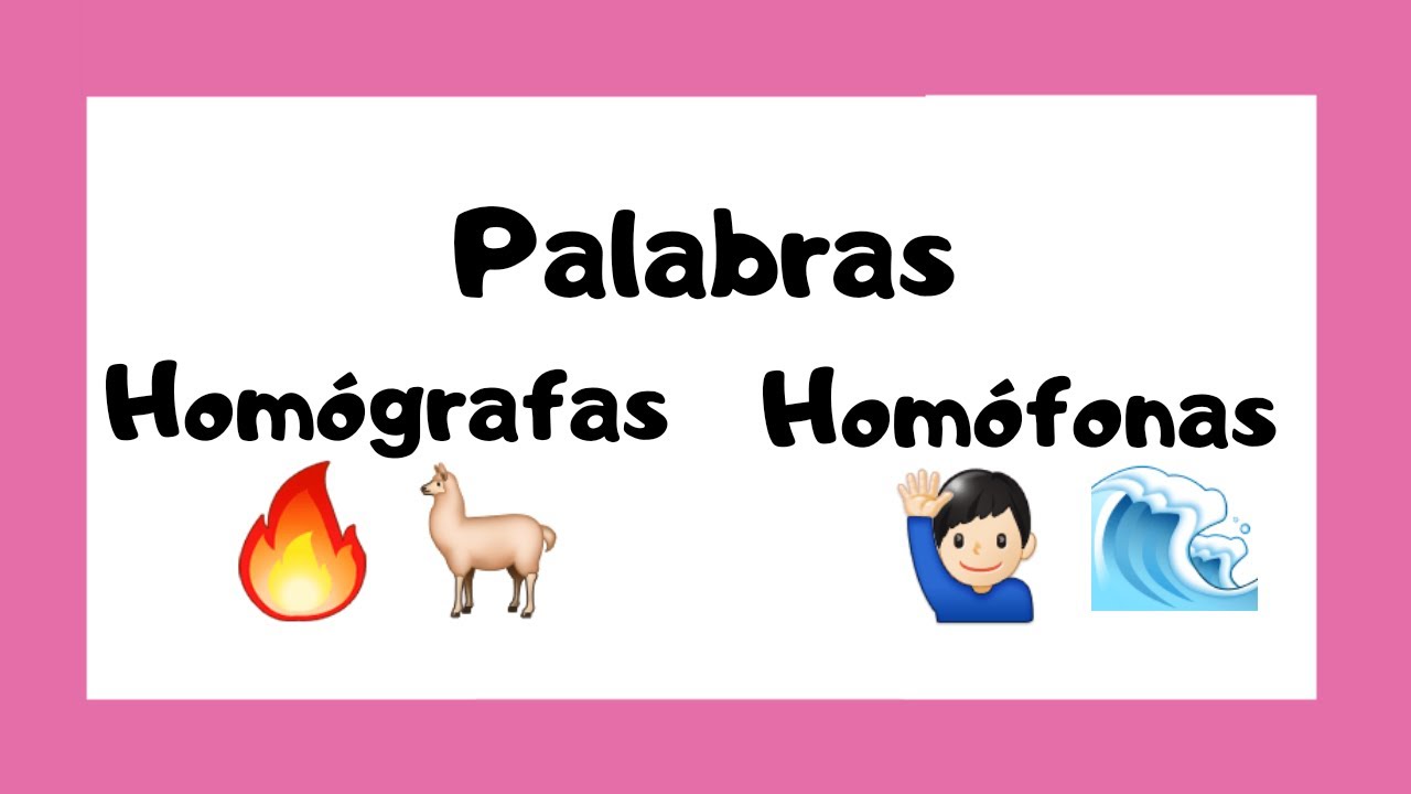 👩🏻‍🏫¿Qué son las palabras HOMÓGRAFAS Y HOMÓFONAS? 🤔