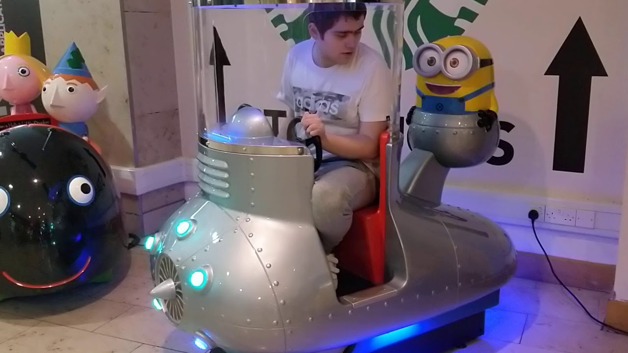 Despicable Me Minnion Mobile Kiddie Coin Operated Ride by Jolly Roger, in Blackpool.