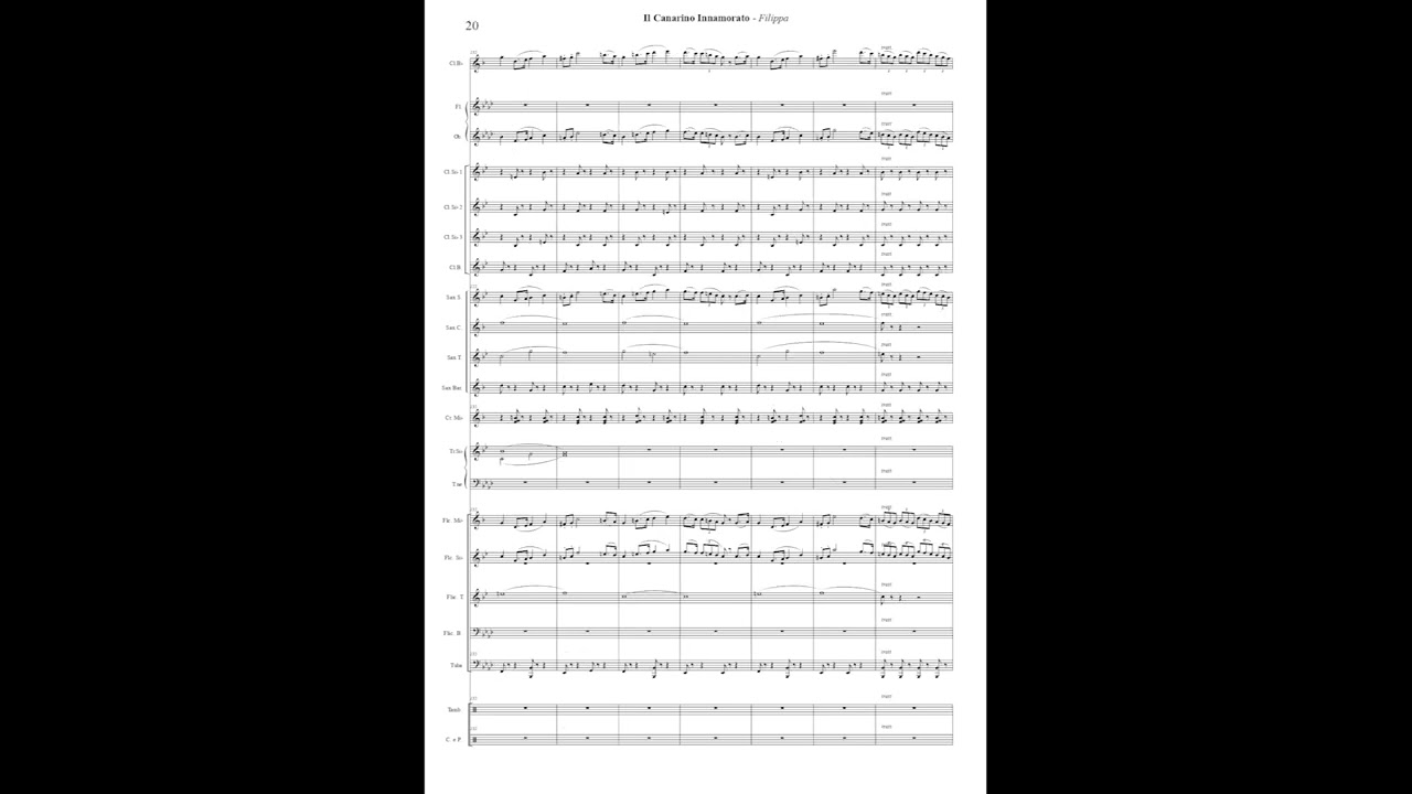 IL CANARINO INNAMORATO - Concerto per Clar. Piccolo Mib e Banda di Giuseppe Filippa