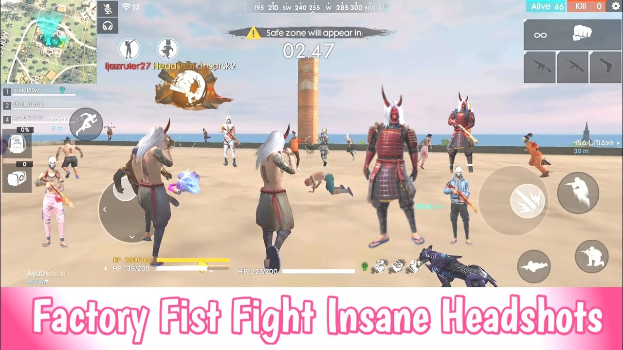 Free Fire Fist Fight - Factory Ke Upar Custom Room | #FreeFire Insane HeadShots Only Fist challenge