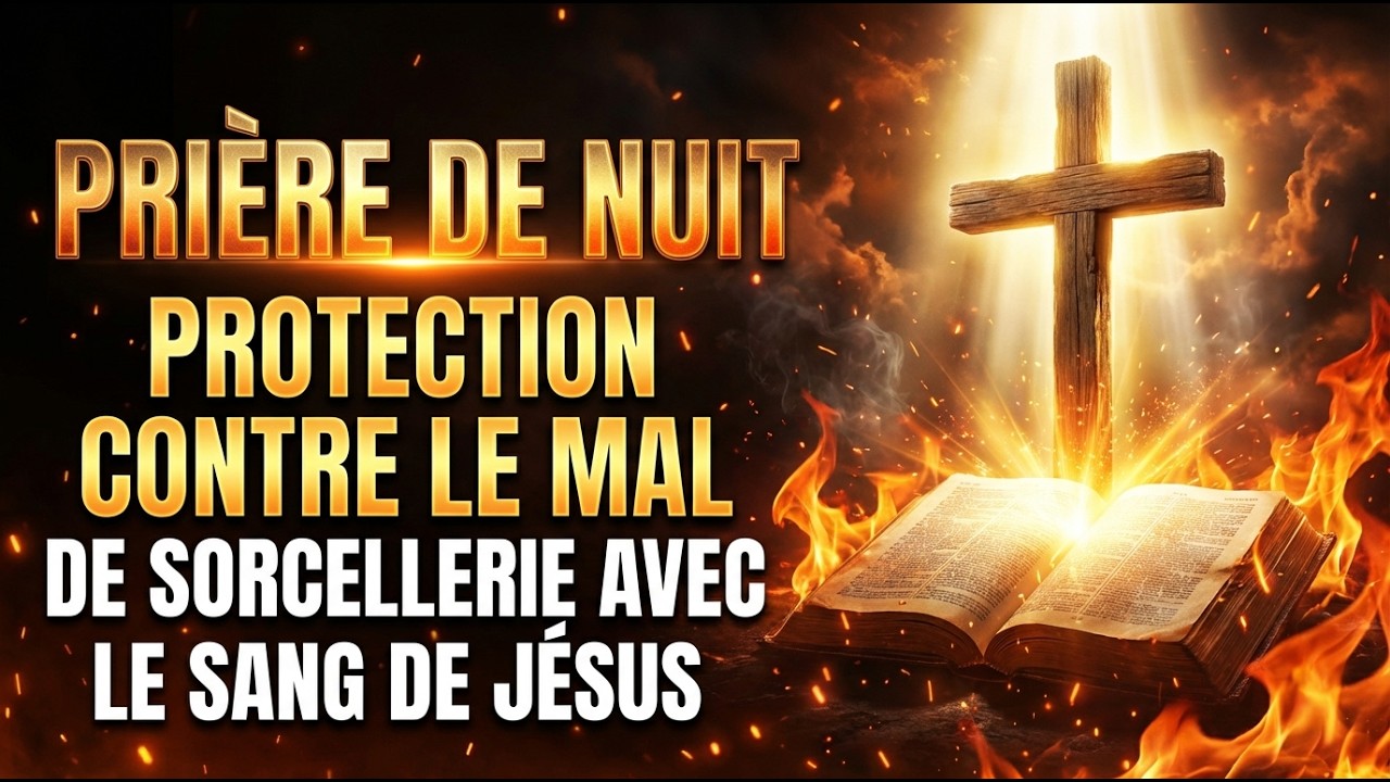 Prière de nuit, Protection contre le mal et les attaques de sorcellerie avec le sang de Jésus