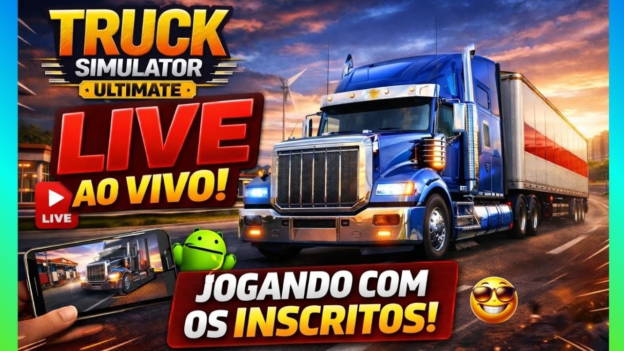 🔴Live on  Partiu Pegar Estrada! vem pro Multiplayer no Truck Simulator Ultimate com os 👉 Inscritos!