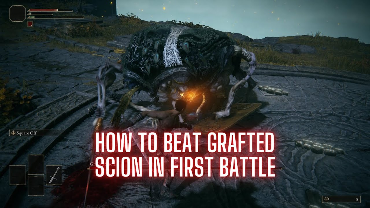 How to defeat Grafted Scion in the first battle as vagabond class (hidden loot) - Elden Ring