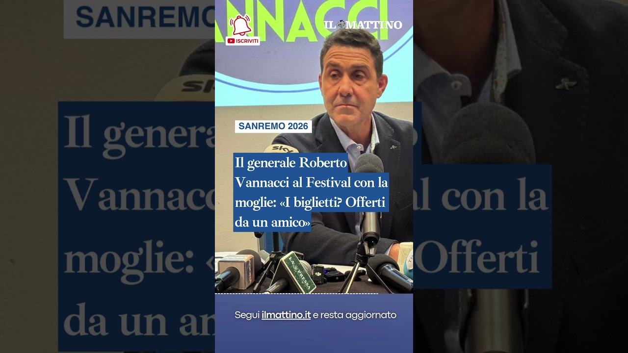 Vannacci a Sanremo con la moglie: &laquo;I biglietti? Offerti da un amico&raquo;