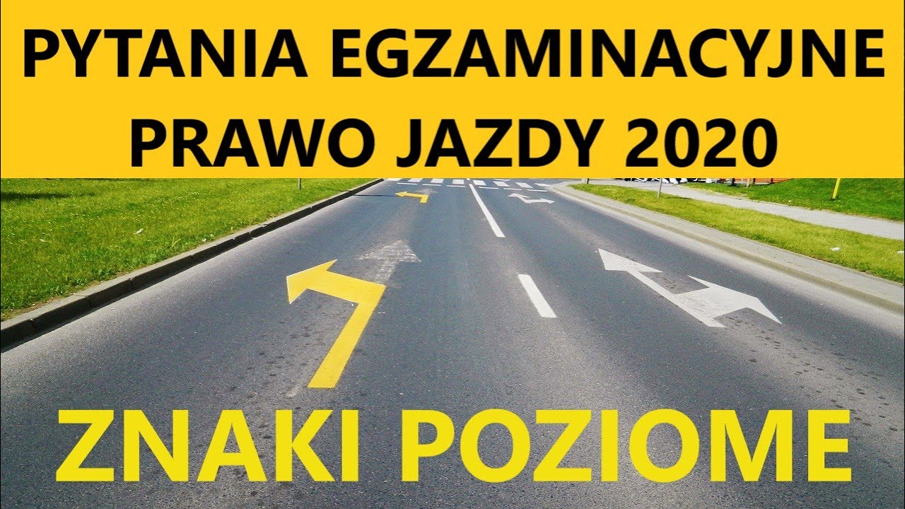 ↪Znaki poziome↩ w pytaniach egzaminacyjnych na prawo jazdy🚘
