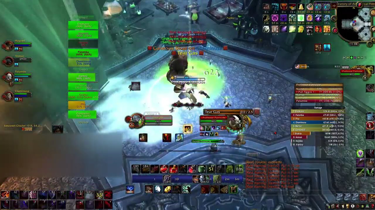 Professor Putricide 10-Man | First Attempt (Wipe) | Combat Rogue POV | WoW 3.3.5