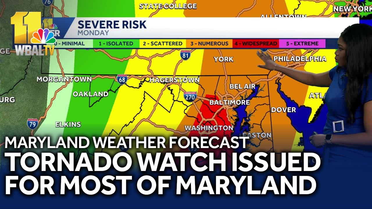 Maryland under Tornado Watch until early evening