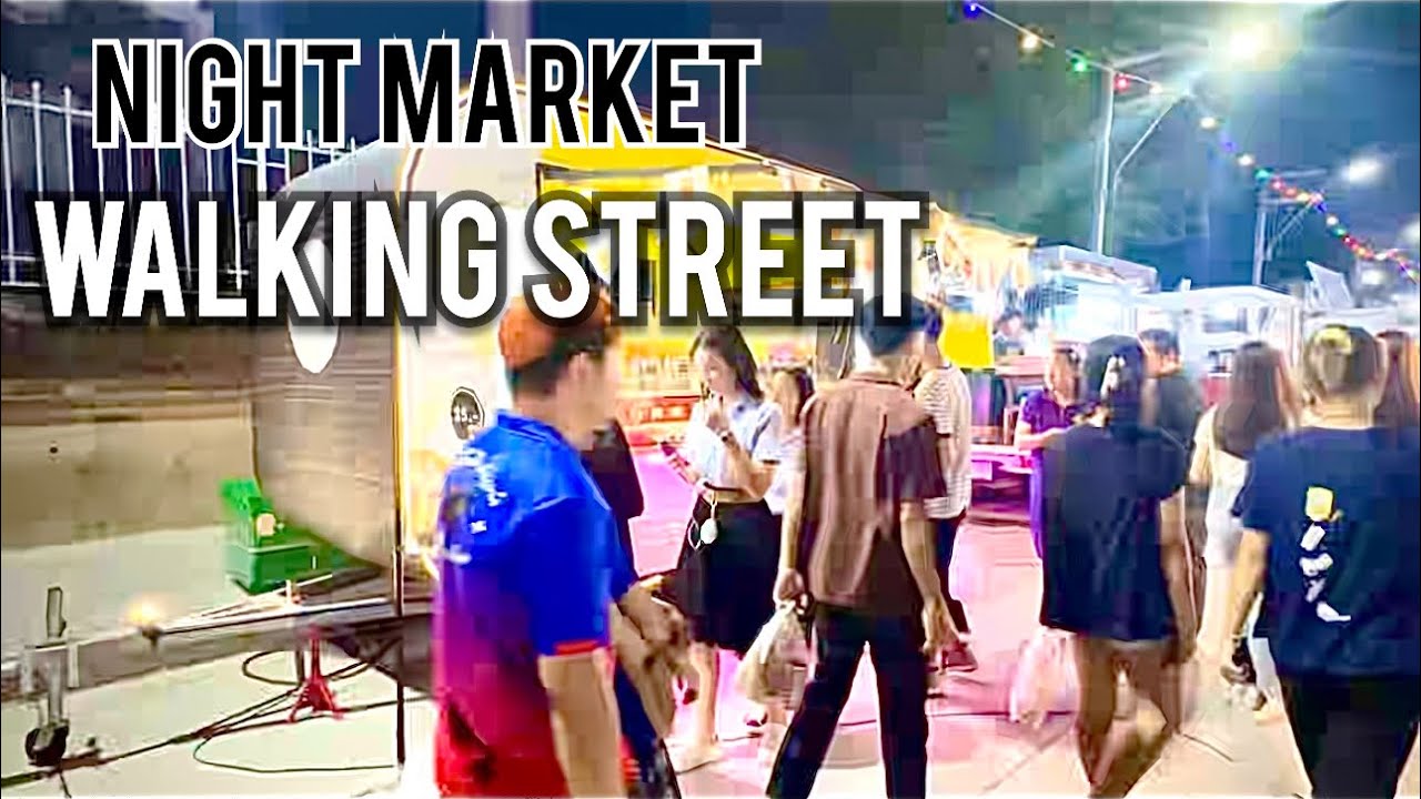 Night Market Walking Street Ubon Ratchathani Province  Northeast of Thailand