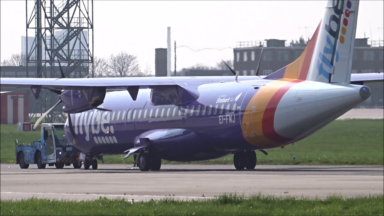 ✈ Sobart Air Flybe ATR 72-600 EI-FMJ Start up & Departure from London Southend Airport