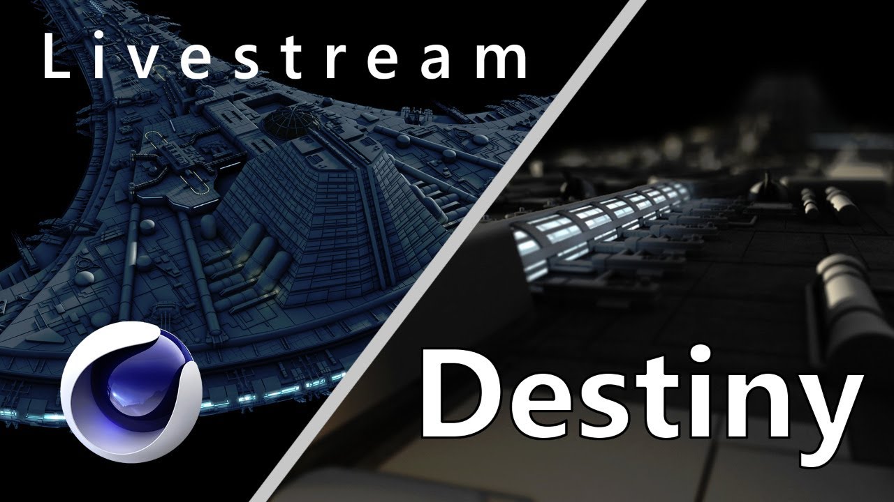Re-modeling the Destiny - C4D livestream - Hard surface modeling