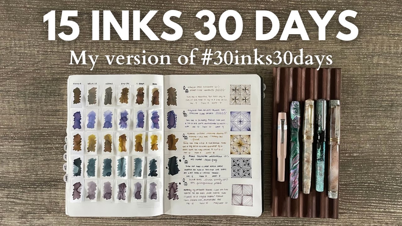#30inks30days // My 15 Inks In 30 Days // Days 1-10 (or Inks 1-5?) #fountainpen #fountainpenink