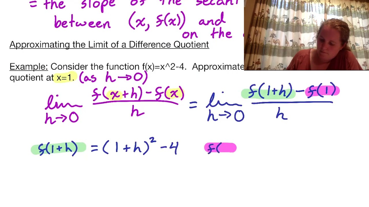 Section 1.1, part 5: Limits of Difference Quotients