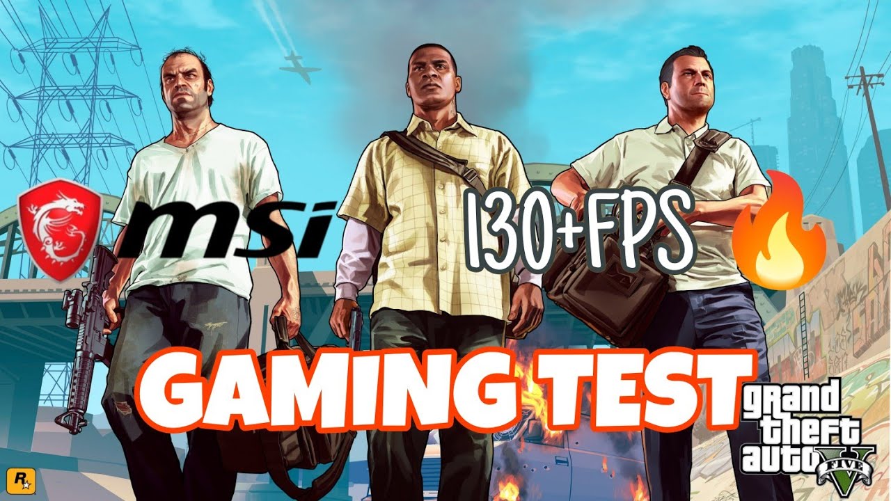 GTA V GAMING TEST | 130 FPS 🔥MSI THIN 15 | RTX 2050 #gta #gta5 #testing #tech #gaming #msi #laptop