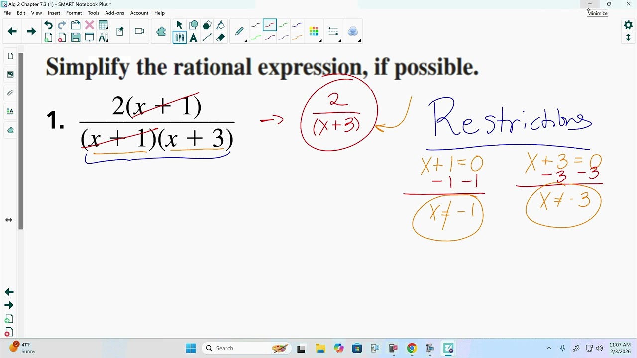Algebra 2 Chapter 7.3 (1a)