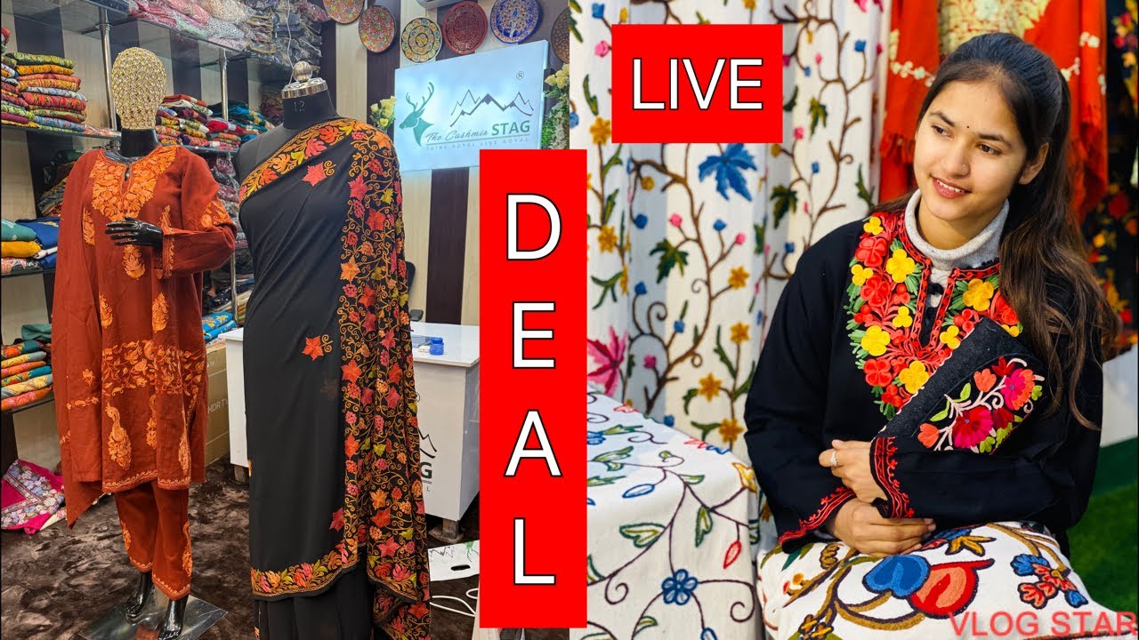 LIVE | DEAL ON KASHMIRI SAREES | SHORT KURTIS AND PHERANS