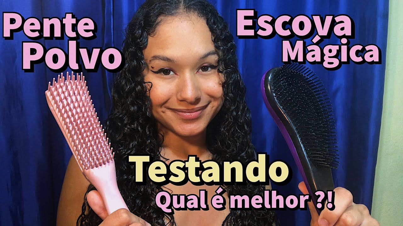 TESTANDO PENTE POLVO e ESCOVA MÁGICA na FINALIZAÇÃO | CACHOS